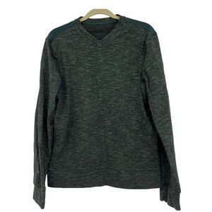 Lululemon Men's Heathered Olive V-Neck Sweatshirt